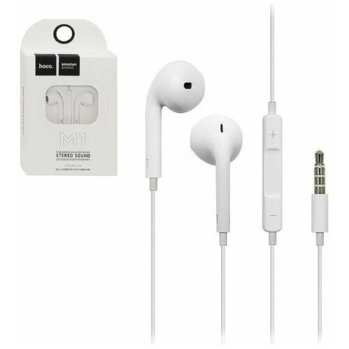 Гарнитура Hoco M1 вкладыши Белая 32900₽