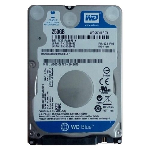 Винчестер 25 250Gb SATA WD Blue WD2500LPCX 125000₽