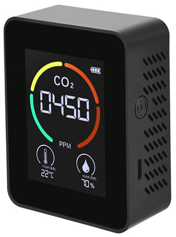 Детектор углекислого газа СО2 датчик качества воздуха (термометр / гигрометр / датчик СО2)