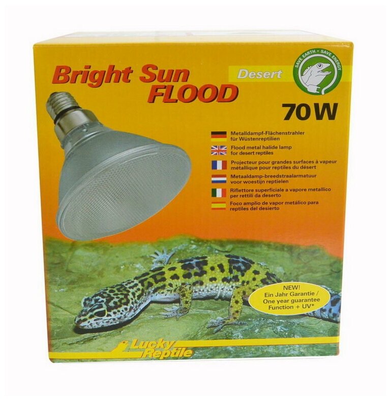 LUCKY REPTILE Лампа УФ "Bright Sun UV FLOOD Пустыня 70Вт" (Германия) - фото №1