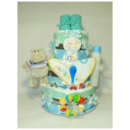 Торт из памперсов для мальчика 