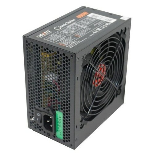 Ginzzu Блок питания CB650 12CM black,24+4p,2 PCI-E 6+2 , 4 SATA, 3 IDE, оплетка MB, кабель питания