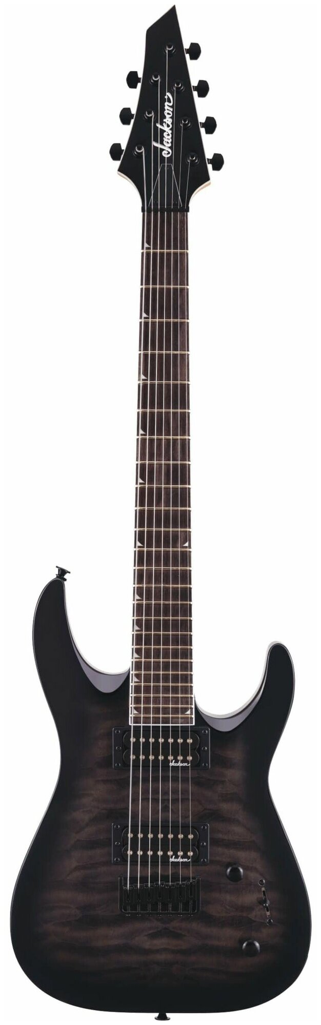 JACKSON JS Series Dinky™ Arch Top JS22Q-7 DKA HT, Amaranth Fingerboard, Transparent Black Burst электрогитара, цвет черный берст