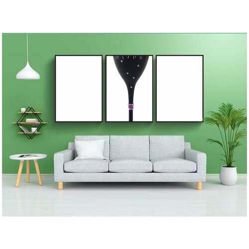 фото Набор модулных постеров для интерьера "yummy mummy, стекло, куры ночь" 60x90 см. в тубусе, без рамки lotsprints