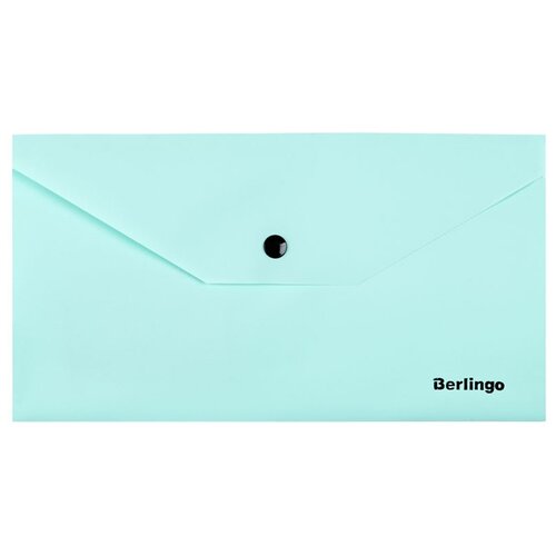 Berlingo Папка-конверт на кнопке Instinct C6, пластик, 5 штук, мятный