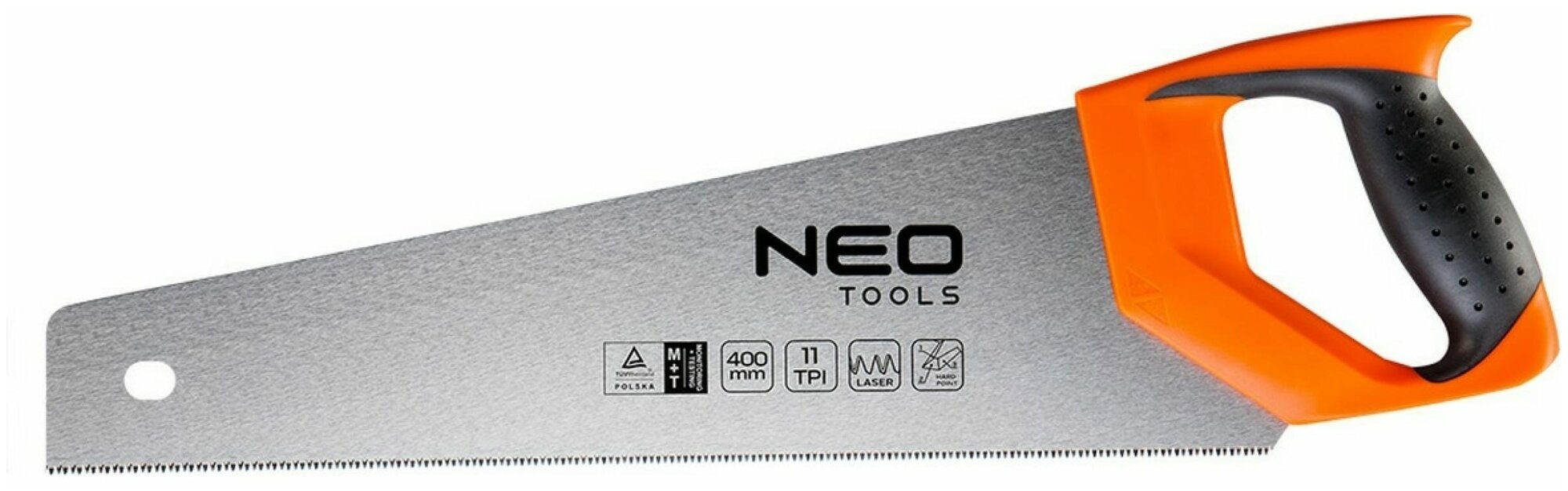 NEO Tools Ножовка, 7 TPI / 11TPI, двухкомпонентная рукоятка, трехсторонняя заточка и закалка зубьев 41-061