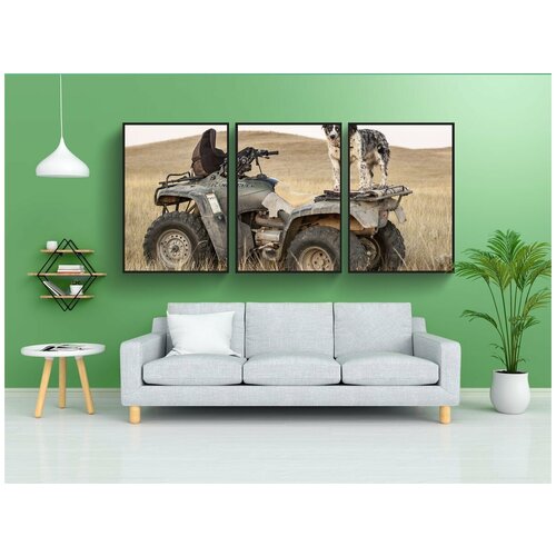 фото Набор модулных постеров для интерьера "квадроцикл, собаки, четыре уилер" 60x90 см. в тубусе, без рамки lotsprints