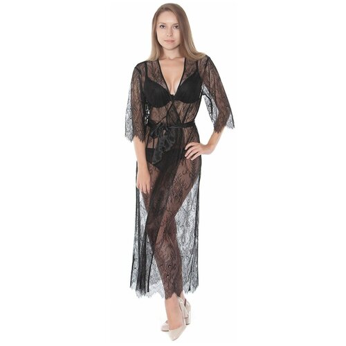 фото Халат женский mia-mia milana 17669, черный (размер: xs)