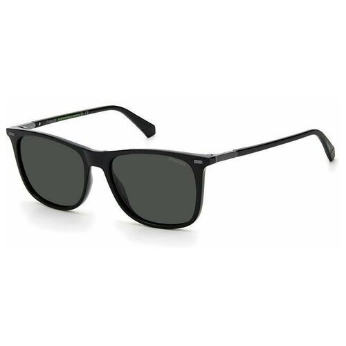 фото Солнцезащитные очки polaroid, прямоугольные, поляризационные, для мужчин, черный
