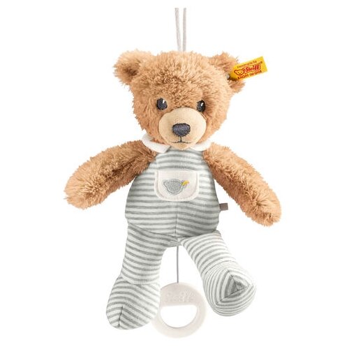 Мягкая игрушка Steiff Sleep Well Bear Music Box grey (Штайф Мишка Крепкий сон с музыкальной шкатулкой серый 20 см)