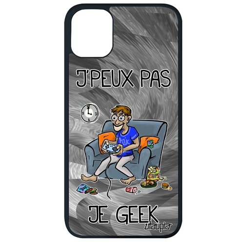 фото Качественный чехол для мобильного // iphone 11 pro max // "не могу - играю!" гик картинка, utaupia, серый