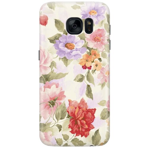 фото Gosso ультратонкий силиконовый чехол-накладка для samsung galaxy s7 с принтом "нежные цветы"
