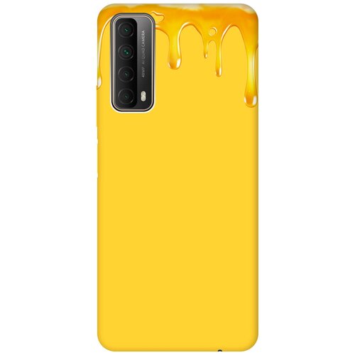 Силиконовый чехол на Huawei P Smart (2021), Хуавей П Смарт (2021) Silky Touch Premium с принтом Honey желтый матовый soft touch силиконовый чехол на huawei p smart 2021 хуавей п смарт 2021 с 3d принтом beatles stickers черный