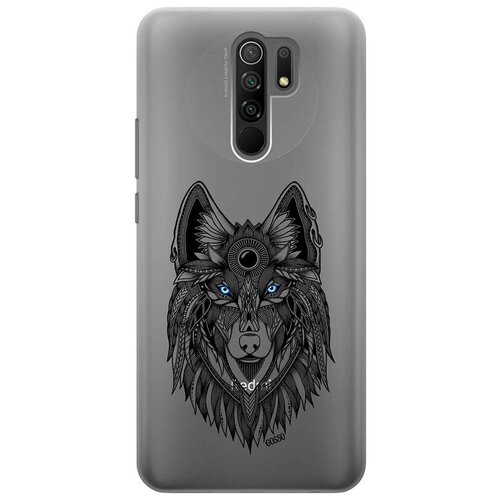 Ультратонкий силиконовый чехол-накладка ClearView 3D для Xiaomi Redmi 9 с принтом Grand Wolf ультратонкий силиконовый чехол накладка clearview 3d для xiaomi redmi 9a с принтом grand cat