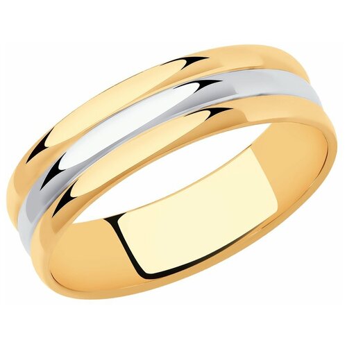 Обручальное кольцо SOKOLOV из комбинированного золота 110233, размер 20