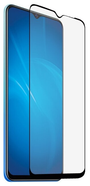 DF / Закаленное стекло с цветной рамкой (fullscreen+ fullglue) для Vivo Y53s (4G)/Vivo Y31/Y31s DF vColor-21 (black) / черный