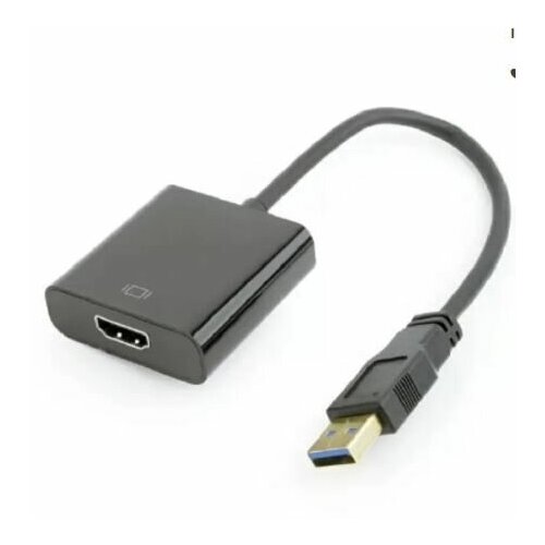 Aдаптер переходник с USB 3.0 на HDMI 2K Fixtor OT-5202 черный aдаптер переходник с hdmi на vga с кабелем aux fixtor ot 5169 белый в пакете