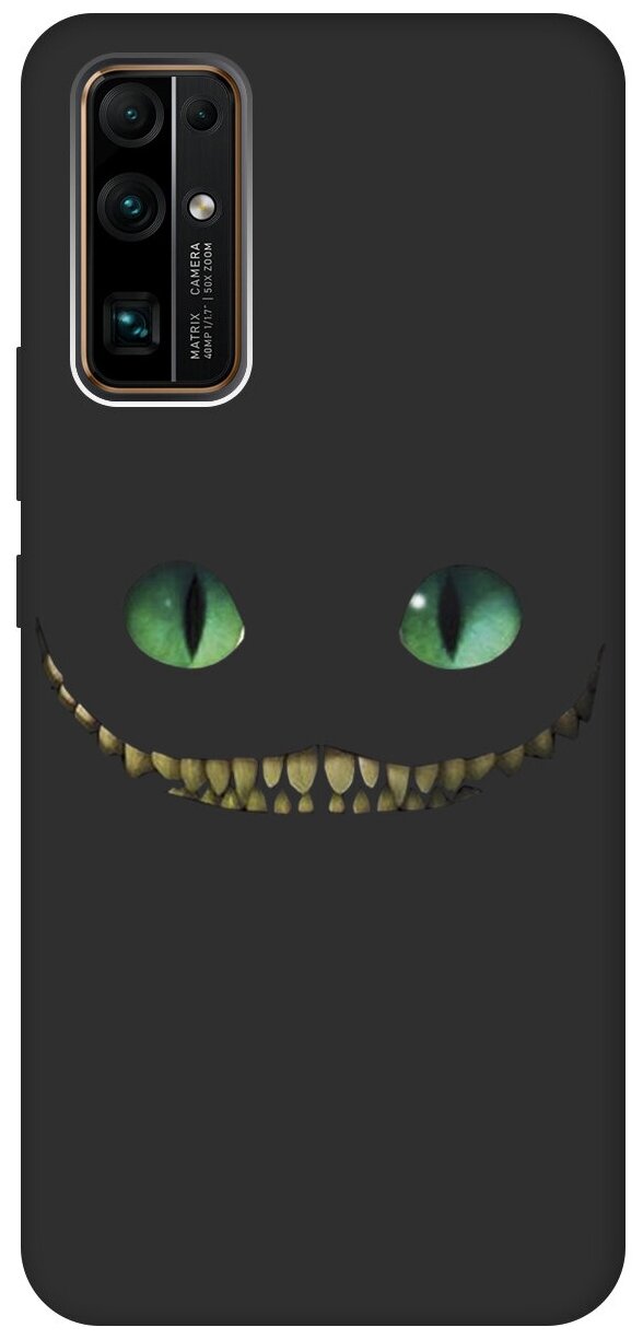 Ультратонкая защитная накладка Soft Touch для Honor 30 с принтом "Улыбка Чеширского Кота" черная