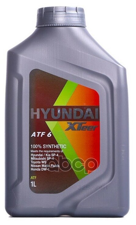 Масло Трансмиссионное Hyundai Xteer Atf 6 1 Л 1011412 HYUNDAI XTeer арт. 1011412