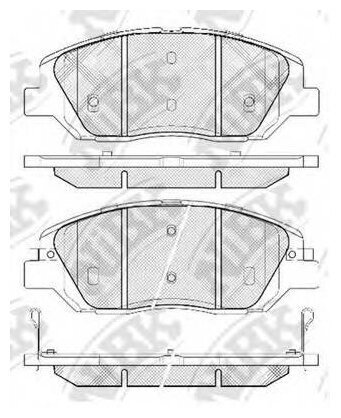 Колодки дисковые передние для santa fe (cm) 2.7 v6/2.0crdi 05 Nibk PN0446