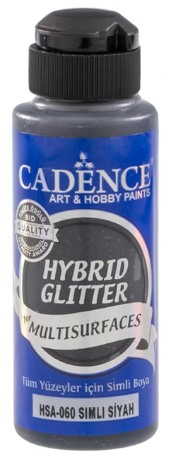 Акриловая краска Cadence Hybrid Glitter Acrylic Paint. Black HSA-060