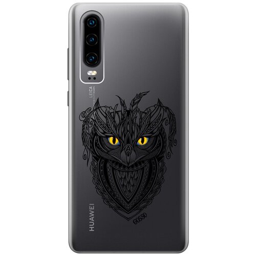 Ультратонкий силиконовый чехол-накладка Transparent для Huawei P30 с 3D принтом Grand Owl ультратонкий силиконовый чехол накладка transparent для xiaomi redmi 9 с 3d принтом grand owl