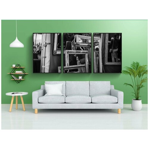 фото Набор модулных постеров для интерьера "париж, улица, распродажа" 60x90 см. в тубусе, без рамки lotsprints