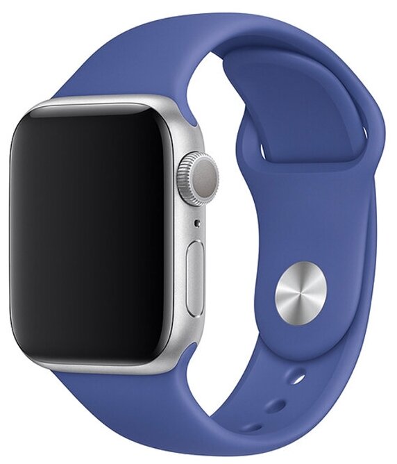 Ремешок для Apple Watch 42/44/45/49 mm силиконовый, синяя сталь