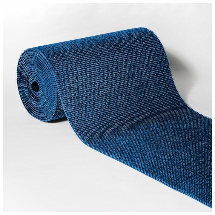 Покрытие ковровое щетинистое «Травка», 0,95×11,8 м, в рулоне, цвет синий - фотография № 1