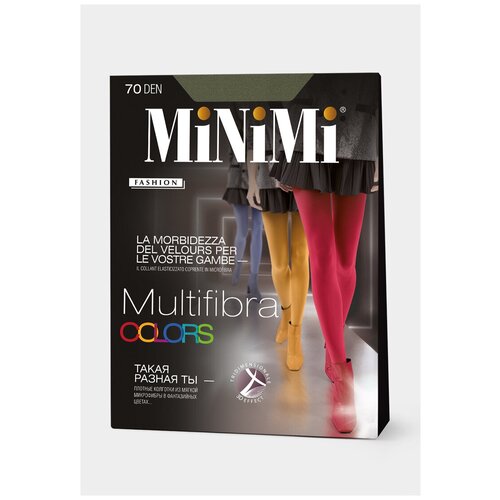 Колготки MiNiMi Multifibra Colors, 70 den, размер 2, хаки