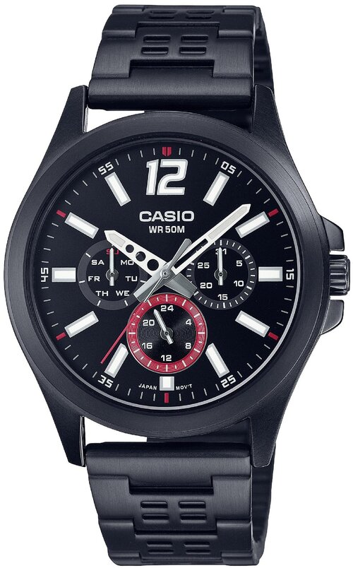 Наручные часы CASIO, черный, серебряный