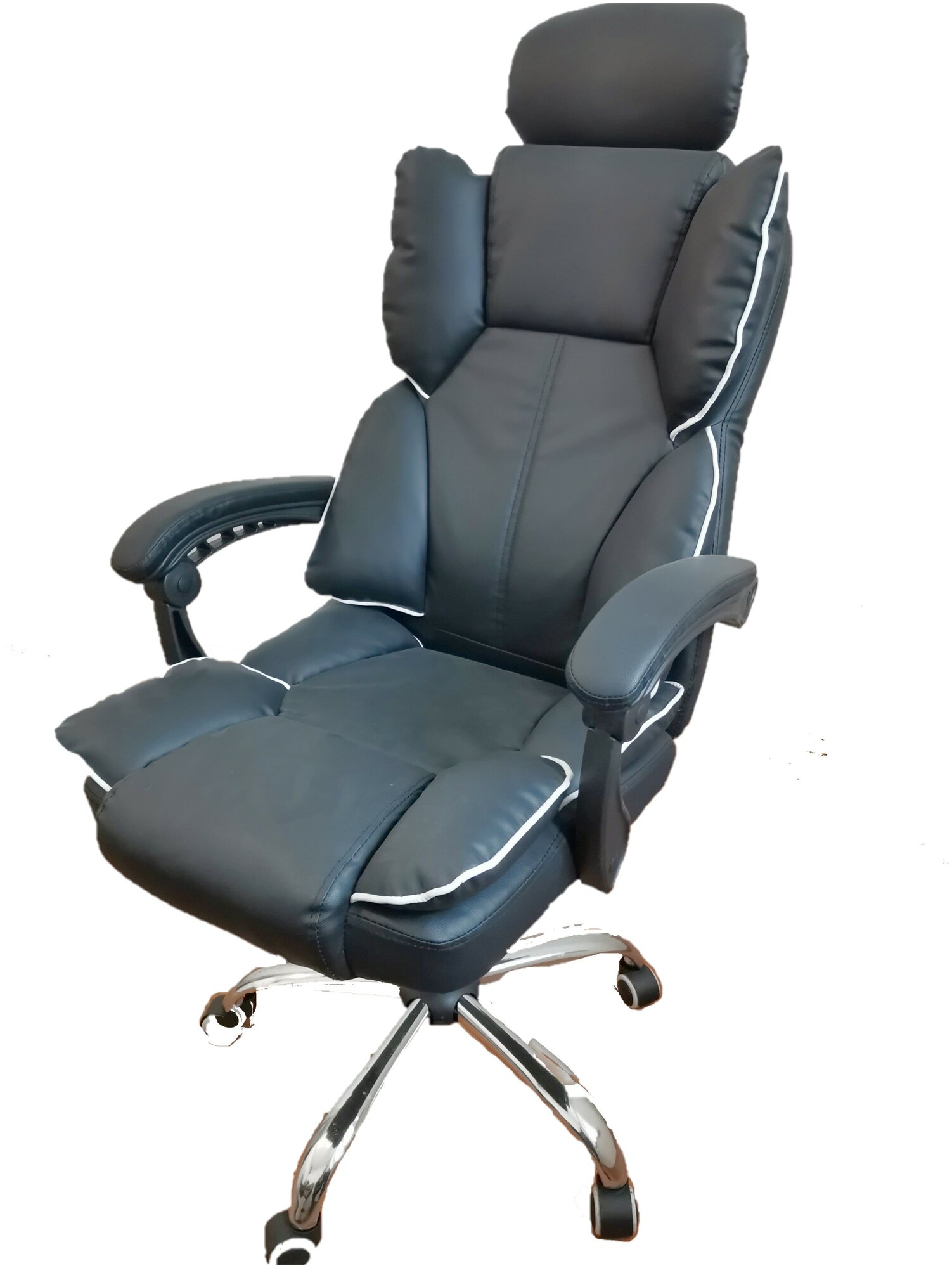 Компьютерное кресло Domtwo STATUS-808F офисное, обивка: искусственная кожа, цвет: black - фотография № 6