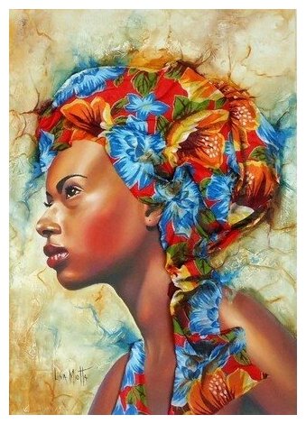 Алмазная мозаика Африканская девушка 40x50 см.