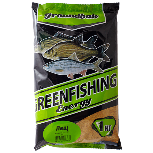 greenfishing прикормка greenfishing g 7 лещ 1 кг Прикормка Greenfishing Energy Лещ, 1000 г, 1000 мл, , аромат оригинальный, крупный лещ