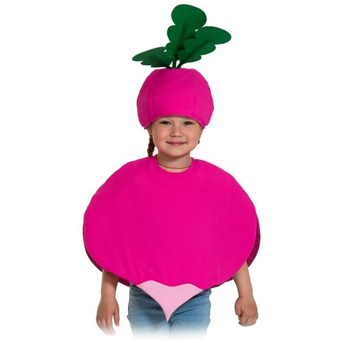 фото Карнавальный костюм для детей карнавалофф редиска детский, 98-128 см
