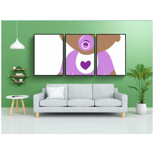 фото Набор модулных постеров для интерьера "детка, девочка, нейтральный" 60x90 см. в тубусе, без рамки lotsprints