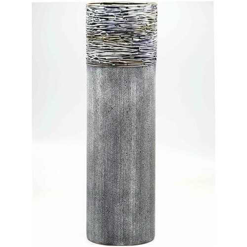 Ваза Стеклянная Модерн 50см цилиндр стекло ручная роспись