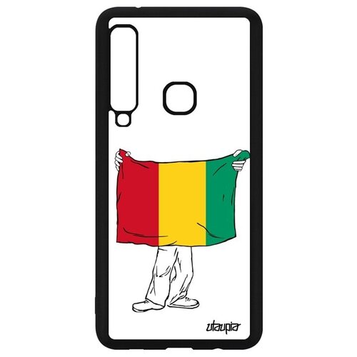 фото Необычный чехол для мобильного // galaxy a9 2018 // "флаг гвинеи с руками" патриот государственный, utaupia, белый