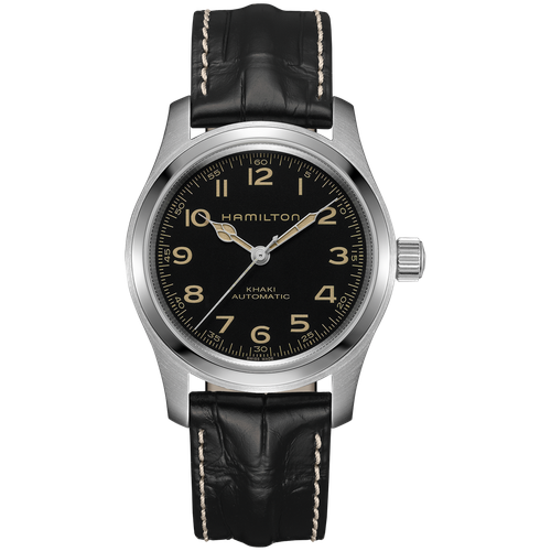 Наручные часы Hamilton Khaki Field, черный наручные часы hamilton часы hamilton khaki field mechanical h69459530 h69459530 черный коричневый