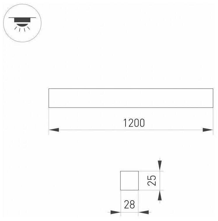 Потолочный светильник LED прямоугольный SNAP-STARLINE-LASER-S1200-26W Warm3000 (WH-WH, 80 deg, 48V) (Arlight, IP40 Металл, 3 года) 031574 (1 шт.) - фотография № 2