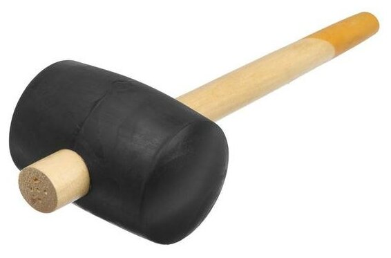 Киянка тундра, деревянная рукоятка, черная резина, 90 мм, 1100 г - фотография № 1