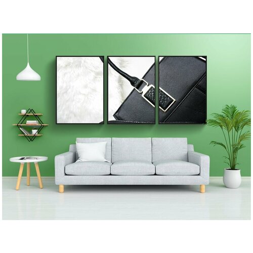 фото Набор модулных постеров для интерьера "кошелек, сумка, мода" 60x90 см. в тубусе, без рамки lotsprints