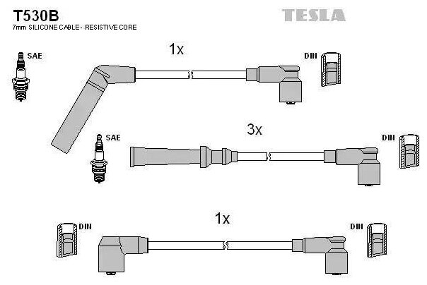 TESLA T530B Провода зажигания