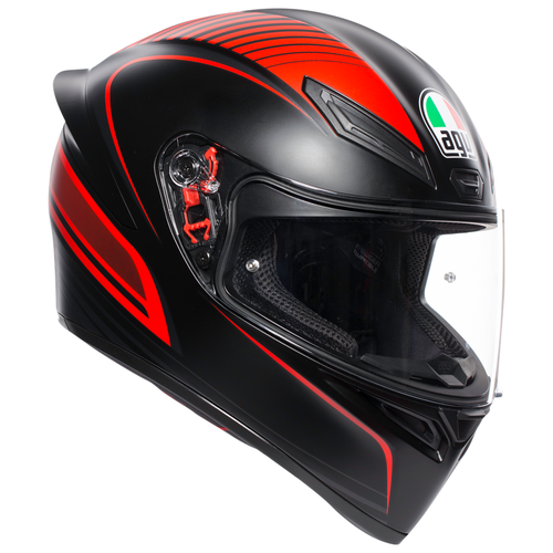 фото Шлем agv k-1 multi warmup matt black/red xl