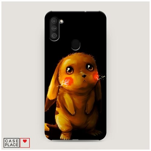 фото Чехол пластиковый samsung galaxy m11 грустный пикачу case place
