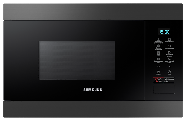 Микроволновая печь Samsung Ms22m8074am/bw 22л. 850Вт черный (встраиваемая) Ms22m8074am/bw