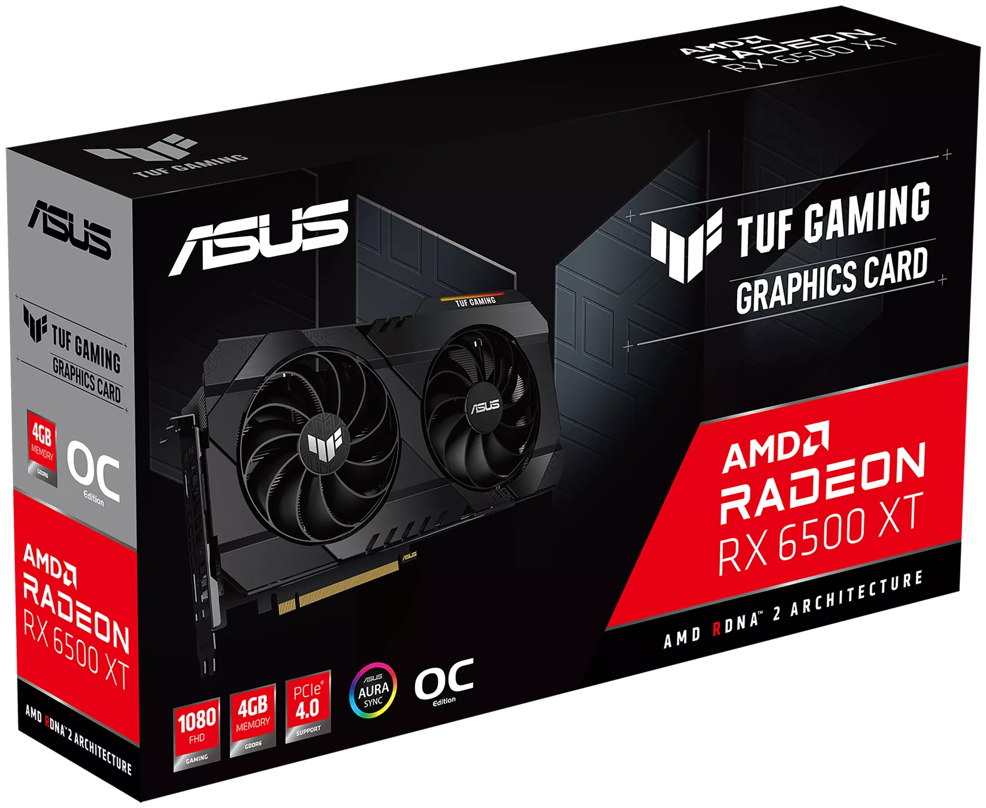 Видеокарта ASUS TUF Gaming Radeon RX 6500 XT OC Edition 4GB (TUF-RX6500XT-O4G-GAMING)