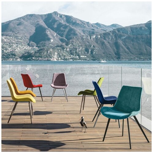 Стул TARGET POINT MALAGA SE195 L530xP600xH440/840 marrone vintage/giallo