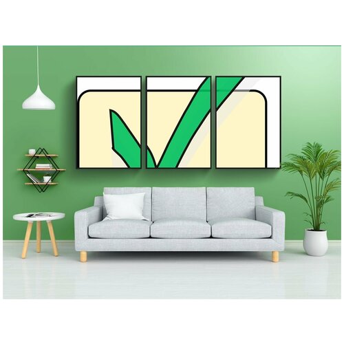 фото Набор модулных постеров для интерьера "чек об оплате, отметка, поставить галочку" 60x90 см. в тубусе, без рамки lotsprints