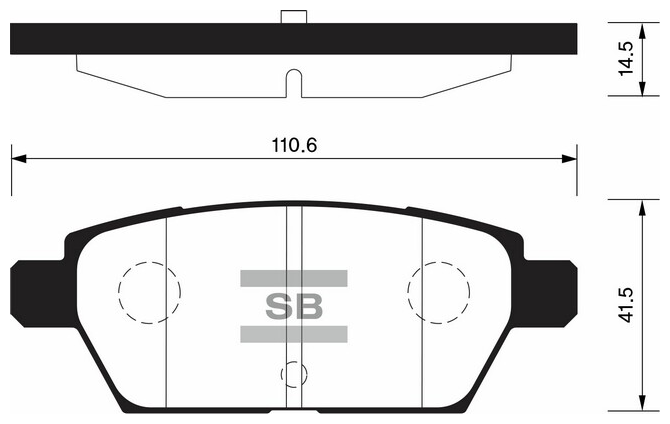 Колодки тормозные задние Sangsin SP1476